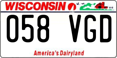 WI license plate 058VGD