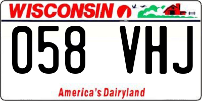 WI license plate 058VHJ