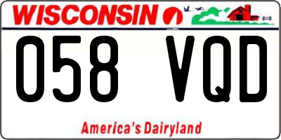 WI license plate 058VQD