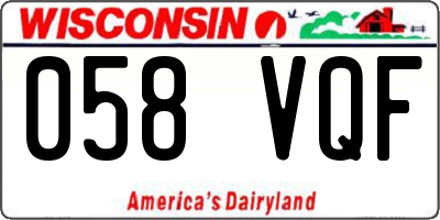 WI license plate 058VQF