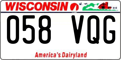WI license plate 058VQG
