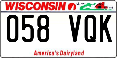 WI license plate 058VQK