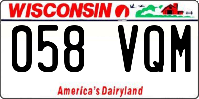 WI license plate 058VQM