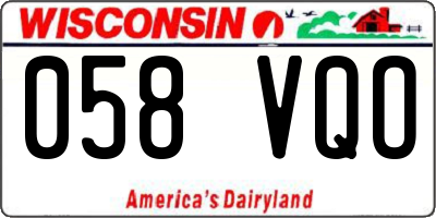 WI license plate 058VQO