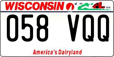WI license plate 058VQQ