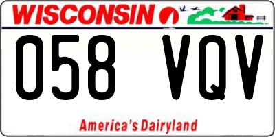 WI license plate 058VQV