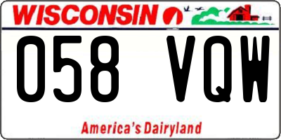 WI license plate 058VQW