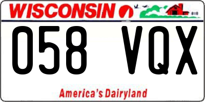 WI license plate 058VQX