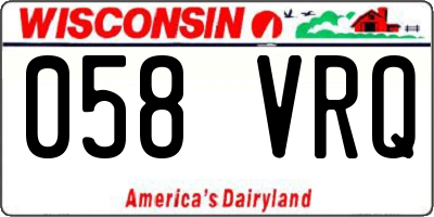 WI license plate 058VRQ