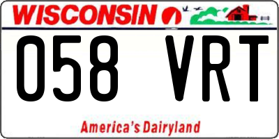WI license plate 058VRT