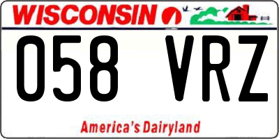 WI license plate 058VRZ