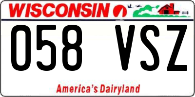 WI license plate 058VSZ