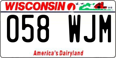 WI license plate 058WJM
