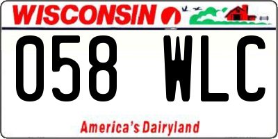 WI license plate 058WLC
