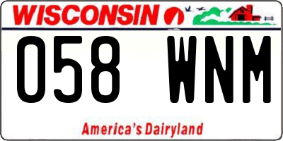 WI license plate 058WNM