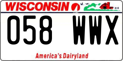 WI license plate 058WWX