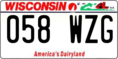 WI license plate 058WZG