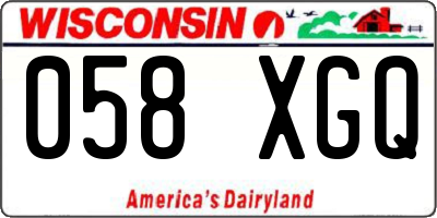 WI license plate 058XGQ
