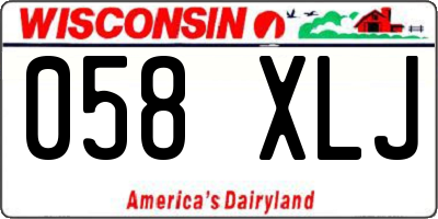 WI license plate 058XLJ