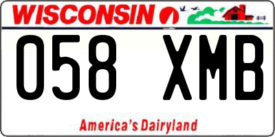 WI license plate 058XMB