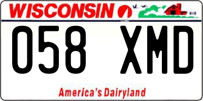 WI license plate 058XMD