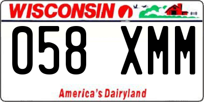 WI license plate 058XMM