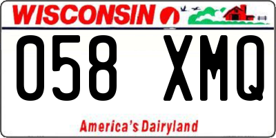 WI license plate 058XMQ