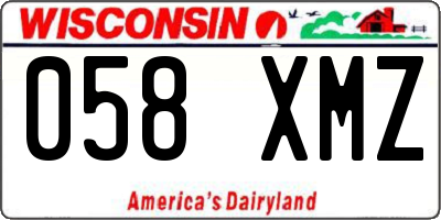 WI license plate 058XMZ