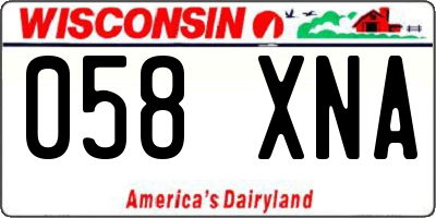 WI license plate 058XNA