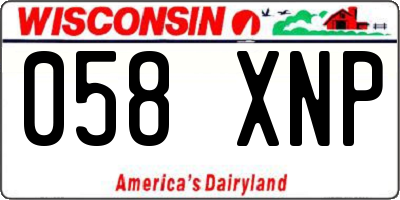 WI license plate 058XNP