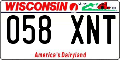 WI license plate 058XNT