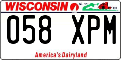 WI license plate 058XPM