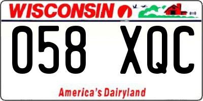 WI license plate 058XQC