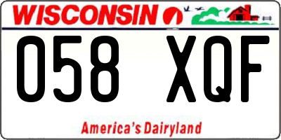 WI license plate 058XQF