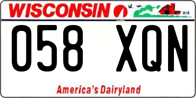 WI license plate 058XQN