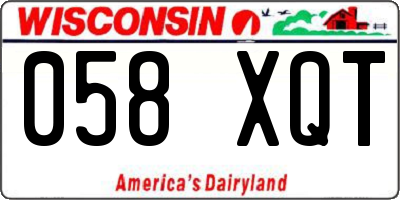 WI license plate 058XQT