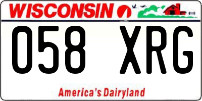 WI license plate 058XRG
