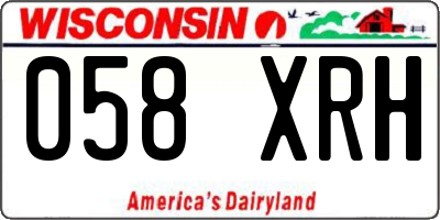 WI license plate 058XRH