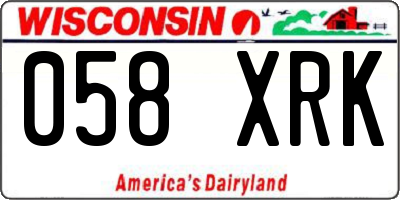 WI license plate 058XRK