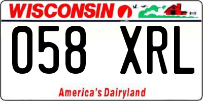 WI license plate 058XRL