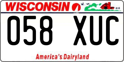 WI license plate 058XUC