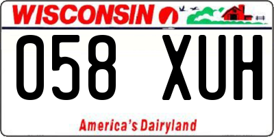 WI license plate 058XUH