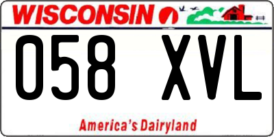 WI license plate 058XVL