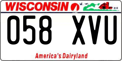WI license plate 058XVU