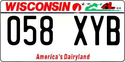 WI license plate 058XYB