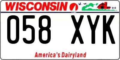 WI license plate 058XYK