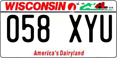 WI license plate 058XYU