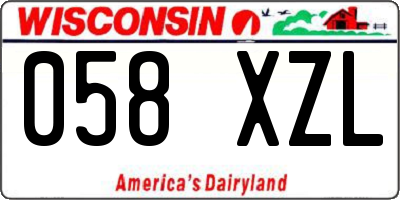 WI license plate 058XZL