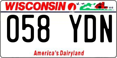 WI license plate 058YDN