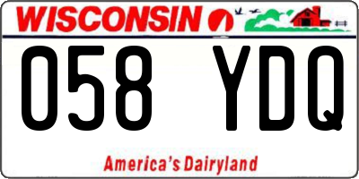 WI license plate 058YDQ